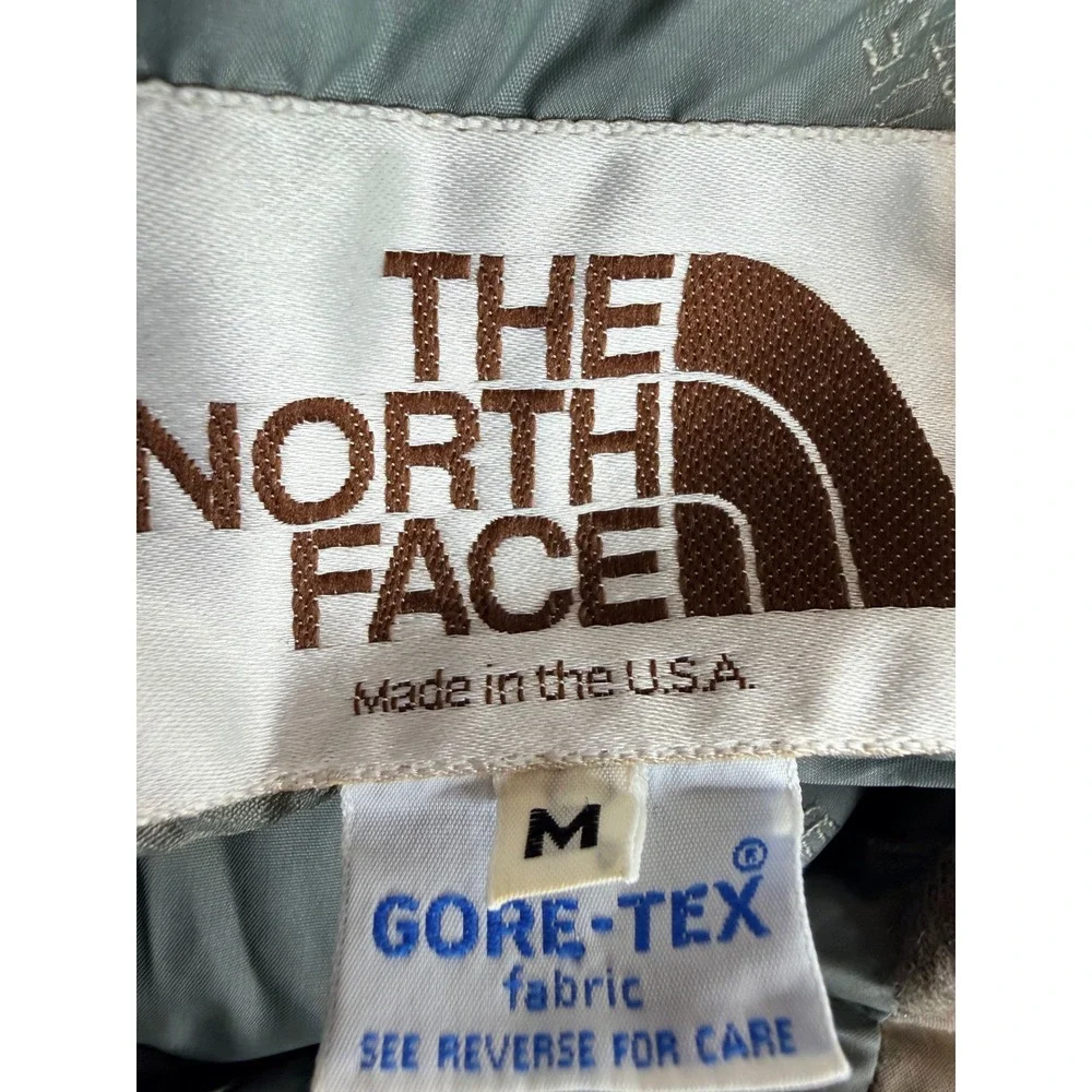 Vintage The North Face Gore-Tex Jacket M Tan USA Made Brown Label Hiking Y2K Wor